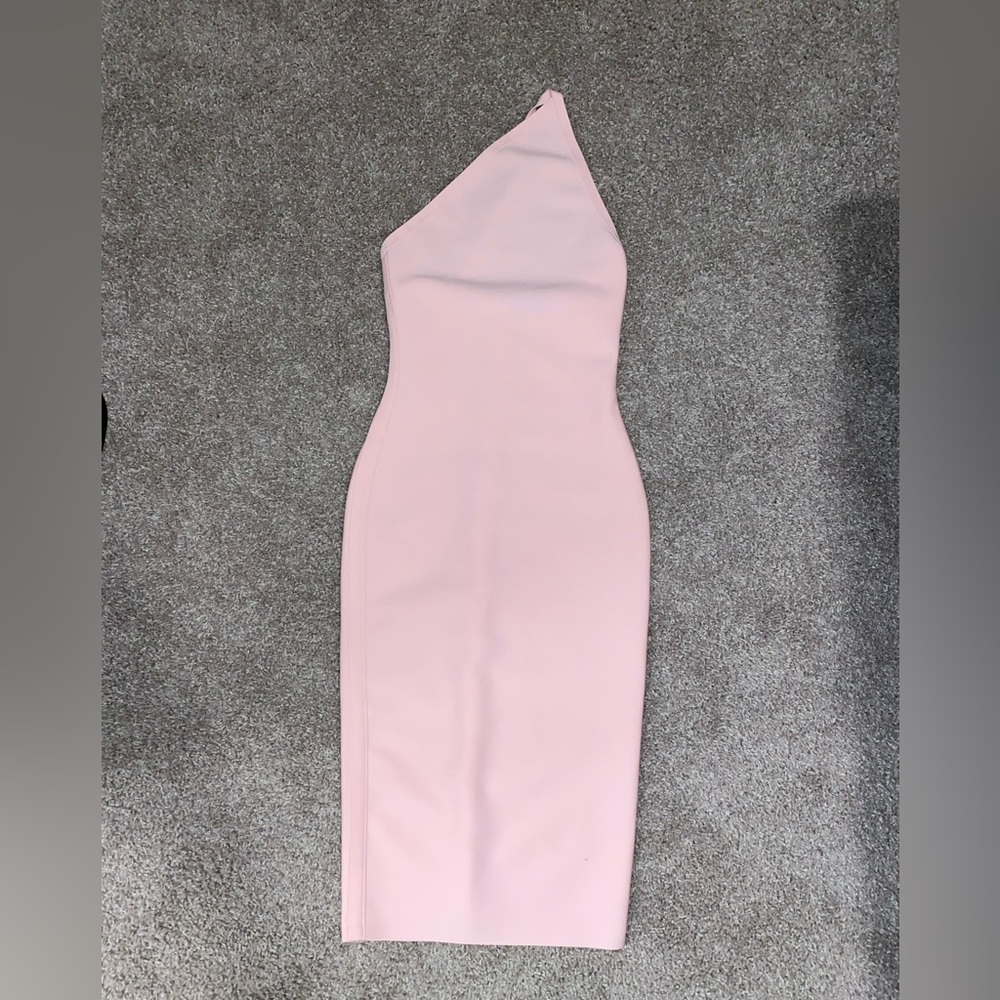 Beautiful pink curve hugging dress